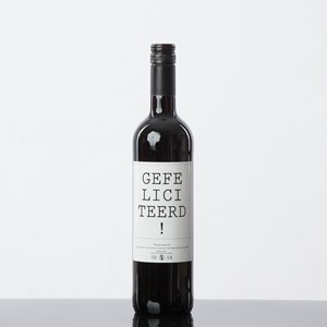 Flessenwerk Wijn - Gefeliciteerd rood
