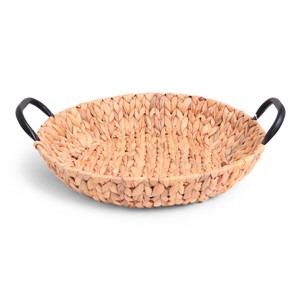 SENZA Hyacinth Shallow Basket With Handles 