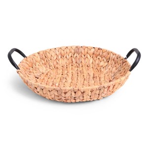 SENZA Hyacinth Shallow Basket With Handles