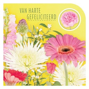 Van harte gefeliciteerd bloem 