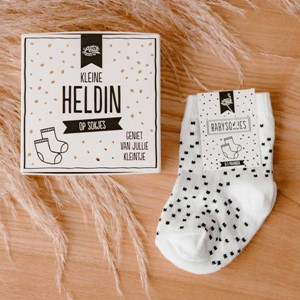 100%Leuk babysokjes - Heldin op sokken