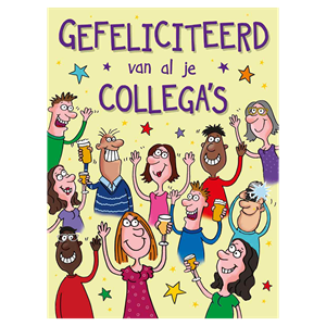 A4 Wenskaart - Gefeliciteerd van al je collega's