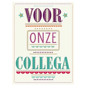 A4 Wenskaart - Voor onze collega