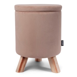 SENZA Ribbel Opbergpoef Beige