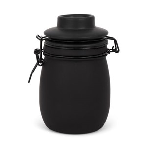 SENZA Candle Light Jar Black Coated With Crayon
