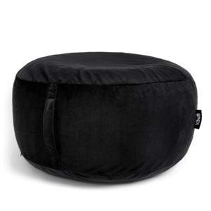 SENZA Inflatable Pouffe Velvet Black