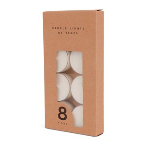 SENZA Set Of 8 Tealights In Kraft Box