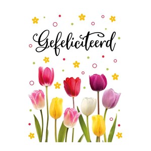 A4 Wenskaart - Gefeliciteerd