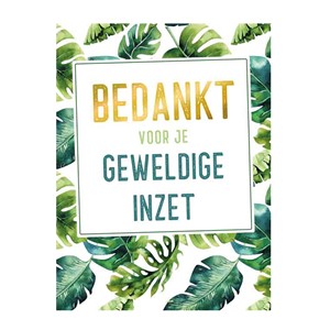 A4 Wenskaart - Bedankt voor je inzet