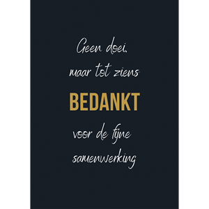 Postkaart - Bedankt voor de samenwerking