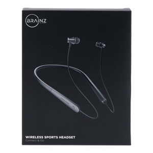 BRAINZ Bluetooth Sport Headset Zwart