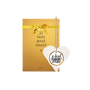 Kaart + hartzeep - jij bent goud waard