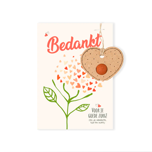 Blossombs kaart - bedankt voor je goede zorg