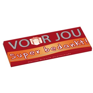 Voor jou! geschenkreep chocolade Super Bedankt 